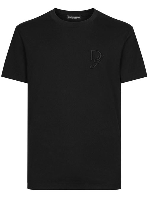 T-shirt leggera nera da uomo DOLCE&GABBANA | G8RN8ZG7N4QN0000